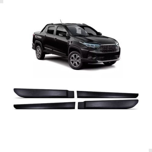 Friso Lateral Borrachão Para P/ Strada 2020 A 2025 04 Portas