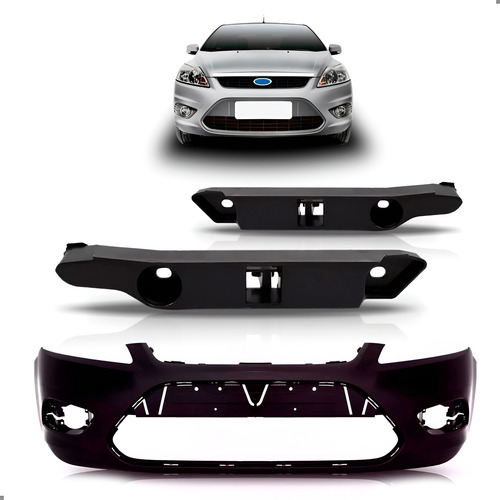 Kit Envolvente Dianteiro Focus 2009 A 2013 C/guias 1a Linha  Preto