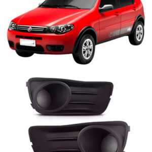 Par Grade Parachoque Palio Way 2015 A 2018 S/m S/f Milha Preto Fosco