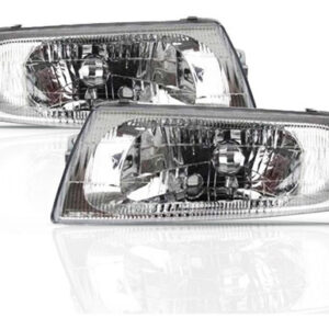 Par Farol Mitsubishi Lancer 1998 99 2000 2001 Lente Lisa Direito E Esquerdo