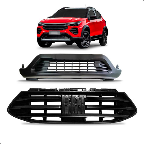 Kit Grade E Spoiler Para Pulse 2022 2023 2024 2025 Preto