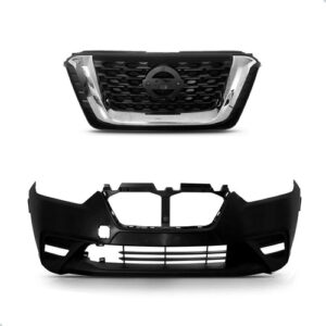 Parachoque Para Nissan Kicks 2017 A 2021 C/ Grade Cromada Preto