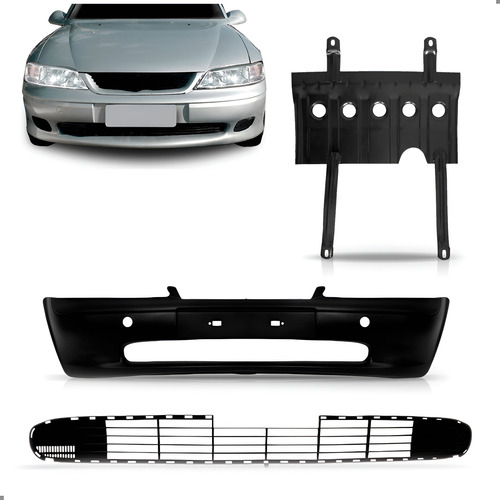 Kit Envolvente Para Vectra 1997 98 1999 Com Protetor Carter Preto