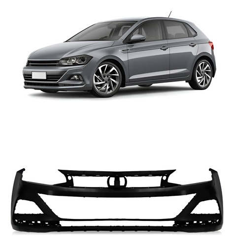 Parachoque Dianteiro Polo 2018 2019 A 2022 1a Linha Novo Preto