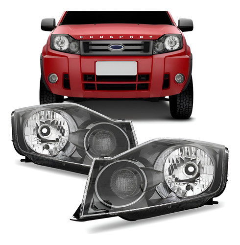 Par Farol Ecosport 2007 2008 2009 2010 2011 Mascara Negra Direito E Esquerdo