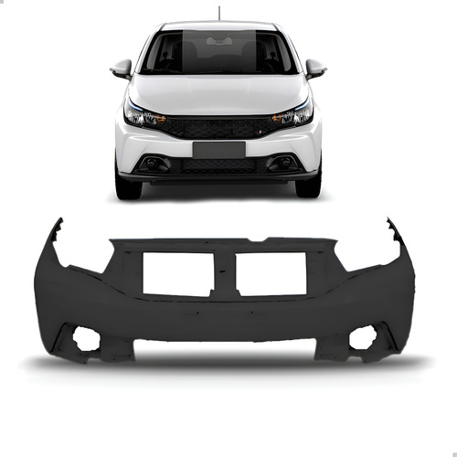 Envolvente Para Fiat Argo 2023 2024 2025 Dianteiro Liso Preto