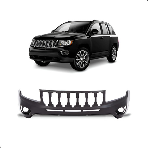 Parachoque Dianteiro Superior Compass 2011 A 2016 1a Linha  Preto