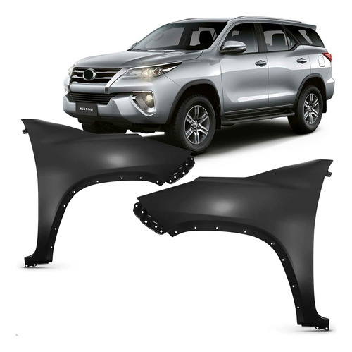 Par Paralama Hilux Sw4 2016 A 2018 C/ Furo Moldura