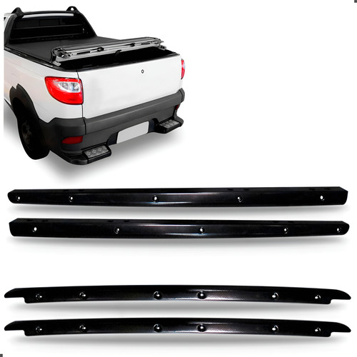 Kit Protetor Tampa Borda Caçamba Strada 2014 A 2020 Working Preto