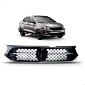 Grade Cronos 2017 18 19 2020 Preta C/friso Cromado