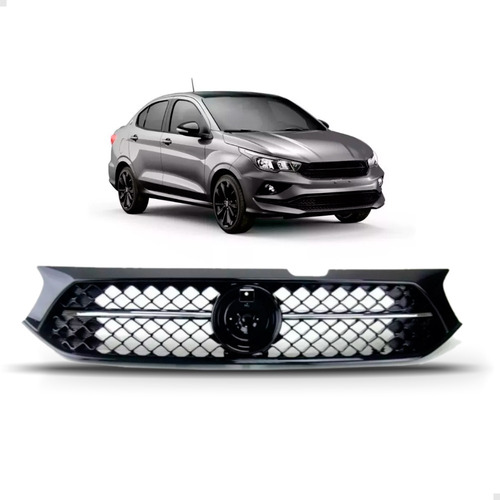 Grade Cronos 2017 18 19 2020 Preta C/friso Cromado