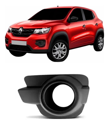 Grade Parachoque Para Kwid 2017 A 2022 C/m C/f Milha Esquerdo Motorista Fosco