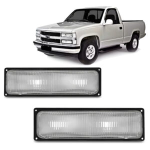 Par Lanterna Dianteira Cristal Inferior Silverado 93 A 2004 Cinza