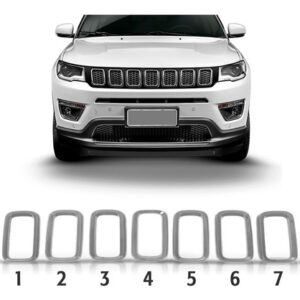 Friso Unitário Grade Jeep Compass 2017 A 2018 Cromado Cromado