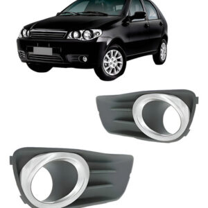 Par Moldura Milha Fiat Palio Economy 2011 A 2013 Cinza Cinza Ambos Os Lados