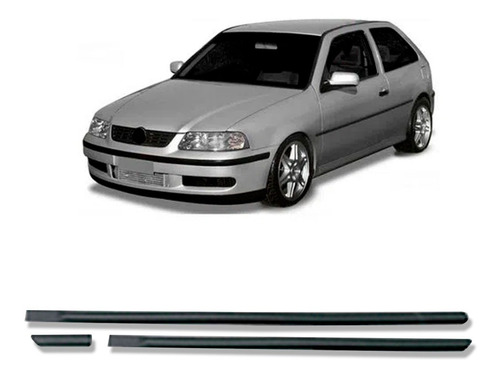 Borrachão Porta Lateral Gol G3 2pts 1999 A 2003 6pçs Preto