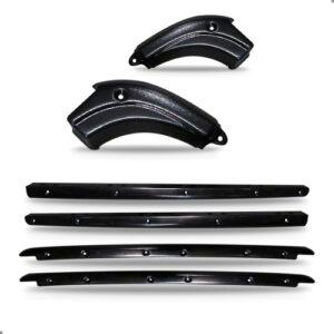 Kit Protetor Borda Lateral Tampa Cantos Strada 2014 A 2020 Preto