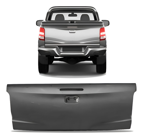 Tampa Traseira L200 Triton 2015 2016 2017 2018 2019 Preto