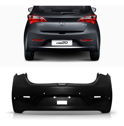 Envolvente Traseiro Hb20 Hatch 2012 A 2015 S/ Sensor