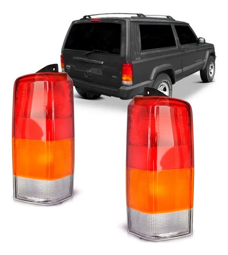 Par Sinaleira Traseira Cherokee 99 A 2001 Tricolor Mod 1997