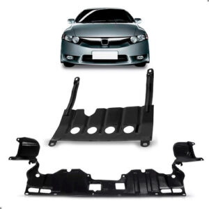 Kit Defletor Para New Civic 2006 07 2008 Com Protetor Carter