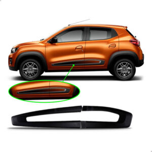 Jogo De Friso Lateral Vazado Kwid 4 Portas 2017 Em Diante Preto