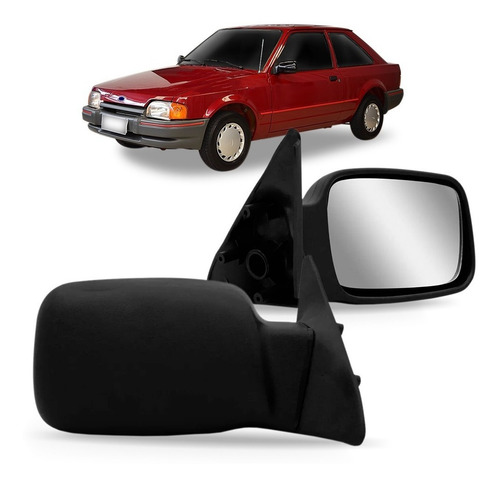 Par Retrovisor Escort Hobby 1987 A 1993 Fixo