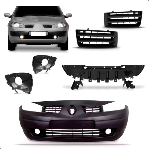Kit Frente Para Megane 2006 2007 2008 2009 2010 2011 12 2013 Preto