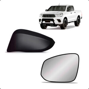 Kit Capa E Lente De Retrovisor Hilux 2016 A 2025 Esquerdo Esquerdo