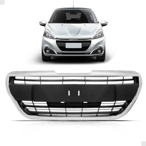 Grade Peugeot 208 2017 A 2020 Preta Com Aro Cromado