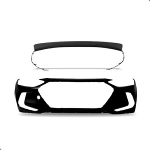 Kit Parachoque Dianteiro Elantra 2017 2018 Com Spoiler Saia Preto