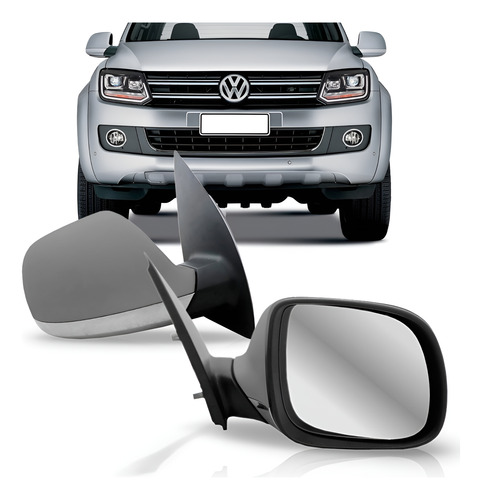 Par Retrovisor Pickup Amarok Cromado Elétrico 2014 2013 2012