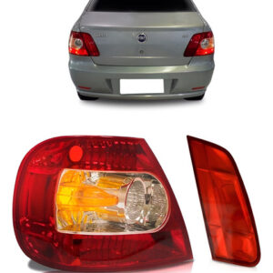 Kit Lanterna Traseira Siena 04 05 06 07 08 Canto E Tampa Le Esquerdo Vermelho