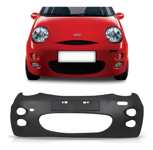 Parachoque Dianteiro Chery Qq 11 16v 2010/2016 1a Linha  Preto