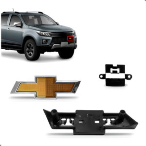 Kit Emblema Da Grade S10 Trailblazer 2021 2022 2024 Preto