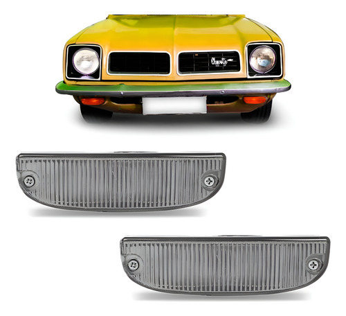 Par Lanterna Traseira Brasília Moderna 78 79 80 81 82 Âmbar Cinza