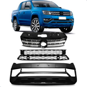 Kit Envolvente Amarok 2017 A 2023 C/ Grade Friso Cromado Preto