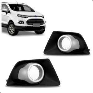 Par Grade Parachoque Para Ecosport 2013 A 2017 Aro Cinza Lado Ambos Lados