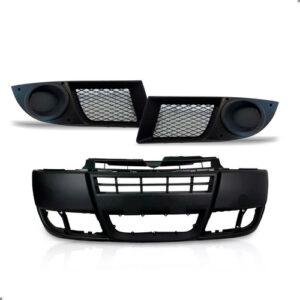 Kit Parachoque E Par Moldura Milhas Para Doblo 2009 A 2021 Preto