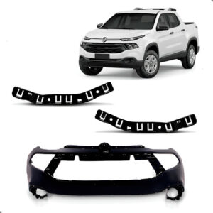 Kit Parachoque Para Toro 2020 2021 Com Par Guias Dianteiro - Preto