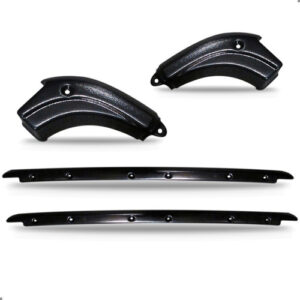 Kit Protetor Borda Tampa + Cantos Para Strada 2014 A 2020 Preto