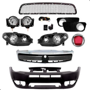 Kit Farol Parachoque Para Palio 2004 2005 A 2009 Sport Black Para Pintar