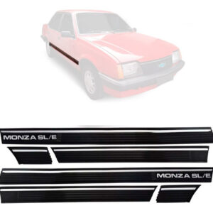 Borrachão Porta Lateral Monza Sle 1983 A 1987 4p Com 6 Peças