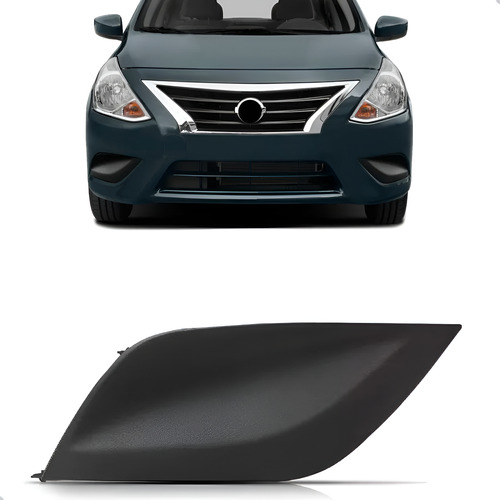 Tela Moldura Nissan Versa 2015 Até 2021 Preta Sem Milha Le Preto Direito