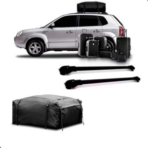 Kit Travessa Slim Preta Tucson 04/17 + Maleiro Dobravel 380l Preto