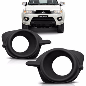 Par Grade Moldura Triton 2014 2015 2016 Com Furo De Milha. Preto Ambos Lados