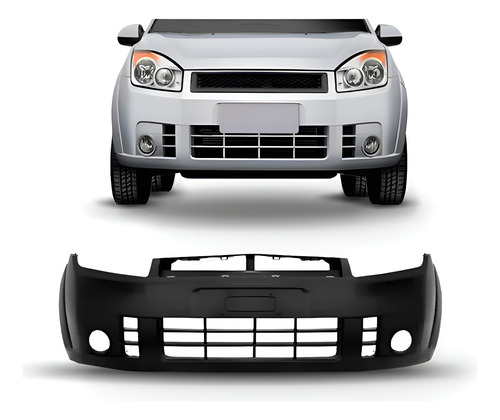 Parachoque Dianteiro Fiesta 2008 2009 2010 C/furo Novo Preto