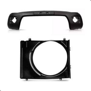 Kit Parachoque E Defletor Radiador Para Triton 2011 2012 Preto