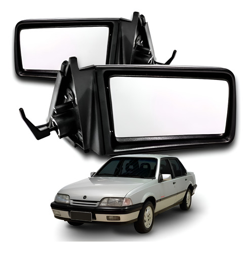 Par Retrovisor Monza Tubarão 91 92 93 Com Controle 2p/4p