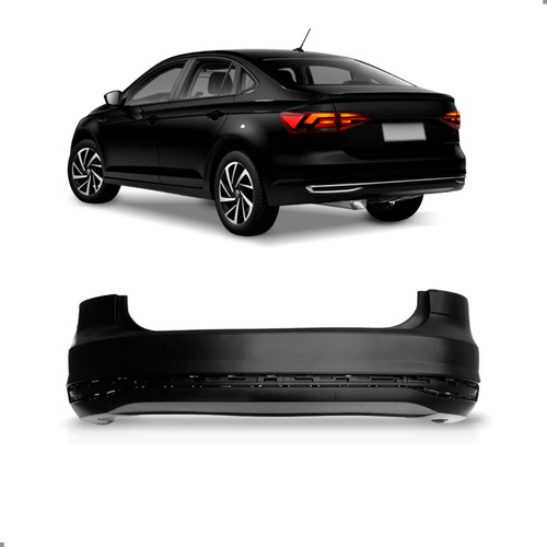 Parachoque Traseiro Para Virtus 2017 A 2023 Sem Furo Sensor
